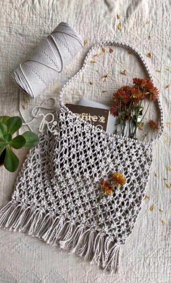 Macrame discount bag design